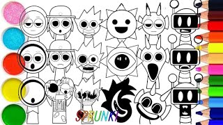 Incredibox Sprunki New Coloring Pages🔥🌈🎶How to Color Phase 1 2 3 4 Sprunki