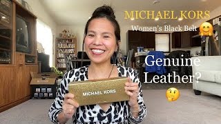 MICHAEL KORS WOMEN’S GENUINE LEATHER BELT 😙 ! | REVIEW AND TRY ON !