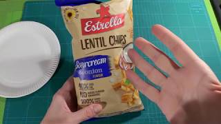 Lęšių traškučiai su grietinės ir svogūnu skoniu Estrella Lentil Chips