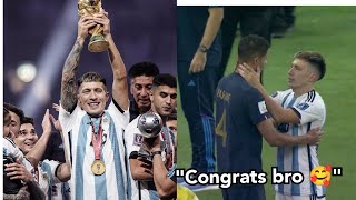 Lisandro Martinez lifts World Cup, classic Varane reaction 🔥👏 making Man United proud,Argentina
