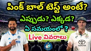 పింక్ బాల్ టెస్ట్ అంటే ఏమిటి? | ఎప్పుడు? ఎక్కడ? | Live వివరాలు