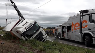 VN24 - Truck ends up in ditch on driver's very last day at work