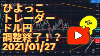 🐥ひよっこトレーダーのドル円チャート分析🐥2021/01/27