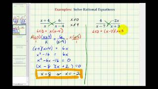 Ex 3: Solving Rational Equations