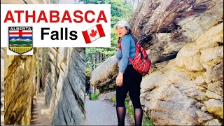 ATHABASCA FALLS JASPER | WALKING TOUR MUST SEE MOST favourite falls |ALBERTA Canada | sarah buyucan