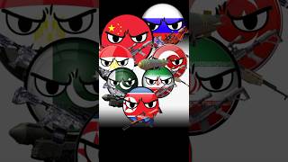 North Korea vs South Korea war | country balls | #countryballs #countryhumans #shorts #cartoon