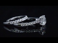 2.71ct natural round cut pave diamond engagement bridal wedding set gia certified