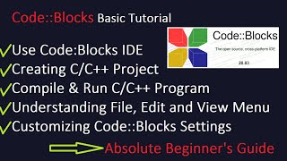 how to use code blocks for c, c++ programming | Code Blocks IDE basic tutorial for beginners