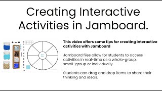 Creating Interactive Activities in Jamboard