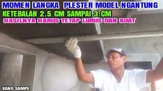 cara plester langit langit kanopi beton hasil kuat rata dan lurus