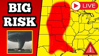 🔴 BREAKING Tornado Warning In Texas - Tornadoes, Huge Hail Likely - With Live Storm Chasers