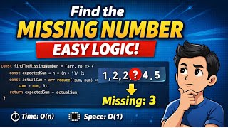 Find the Missing Number in an Array | Easy JavaScript Logic | Coding Interview Question | English