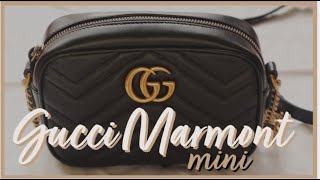 Relaxing Gucci Mini Marmont Bag Tour || What Fits In My Bag