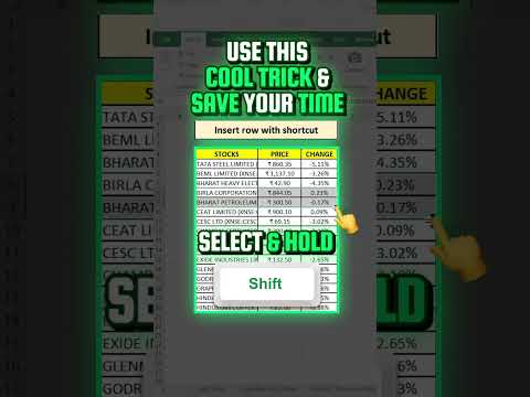 Quick and easy shortcut to insert rows for efficient data management! #ExcelTips #excelhacks