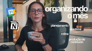 planeje comigo: objetivos do mês, organização da rotina e planejamento de conteúdos