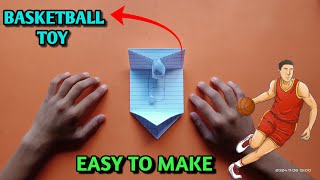 Easy origami mini toy basketball slam dunk / Easy to make/ORIGAMI- BASKETBALL TOY