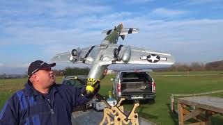 FMS P51 Mustang GUNFIGHTER 1.45m PNF Maiden flight