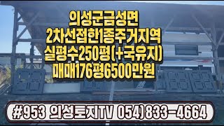 #953 의성토지TV 2차선접한 길위 위치좋은 창고(51평) 176평 (실평수250평 국유지+80평 더사용) 건축가능 투자가치^ 창고 주택 상가 다용도땅 #의성땅#물류창고