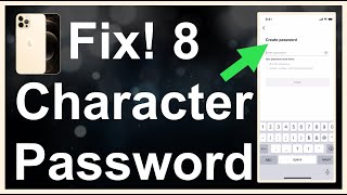 FIX! Password Must Be At Least 8 Characters Long