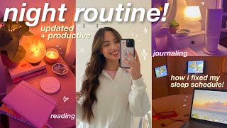 UPDATED COLLEGE NIGHT ROUTINE! 🌙 how i fixed my sleep schedule, reading, journaling *productive*