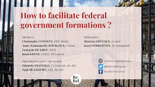 How to facilitate federal government formations? Part 1: Introduction  (FR/NL)