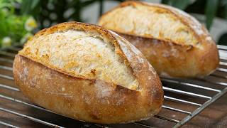 Don't buy industrial bread anymore! Handmade white flour country bread!