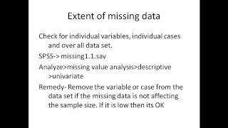Missing Value analysis 2.1