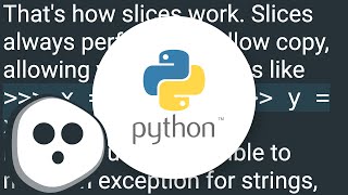 Python's immutable strings and their slices