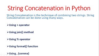 String Concatenation in Python | Join Two String Variables in Python - Hindi 12