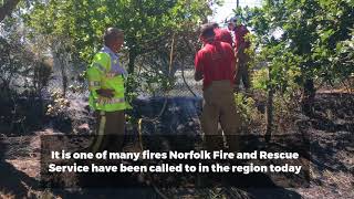 Firefighters tackle major scrub fire