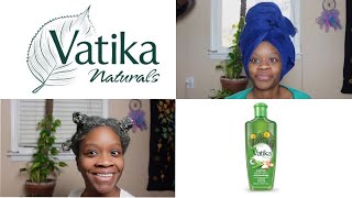 Using Vatika Hair Products to moisturize my hair 😳