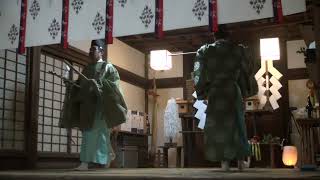 八幡神社　杖の舞　農村里神楽　田潮八幡神社大祭　　　土器　丸亀市2024/10