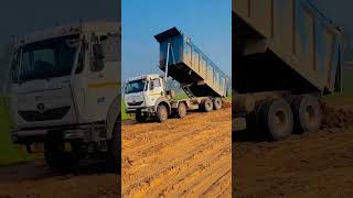 tata signa truck 14chakka power test unloading #tata #unloading