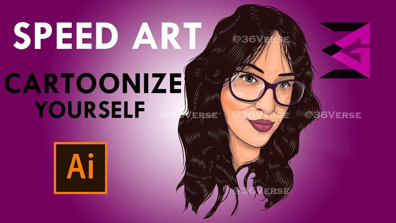 Cartoonize Yourself ! SPEED ART (ADOBE ILLUSTRATOR) - YouTube