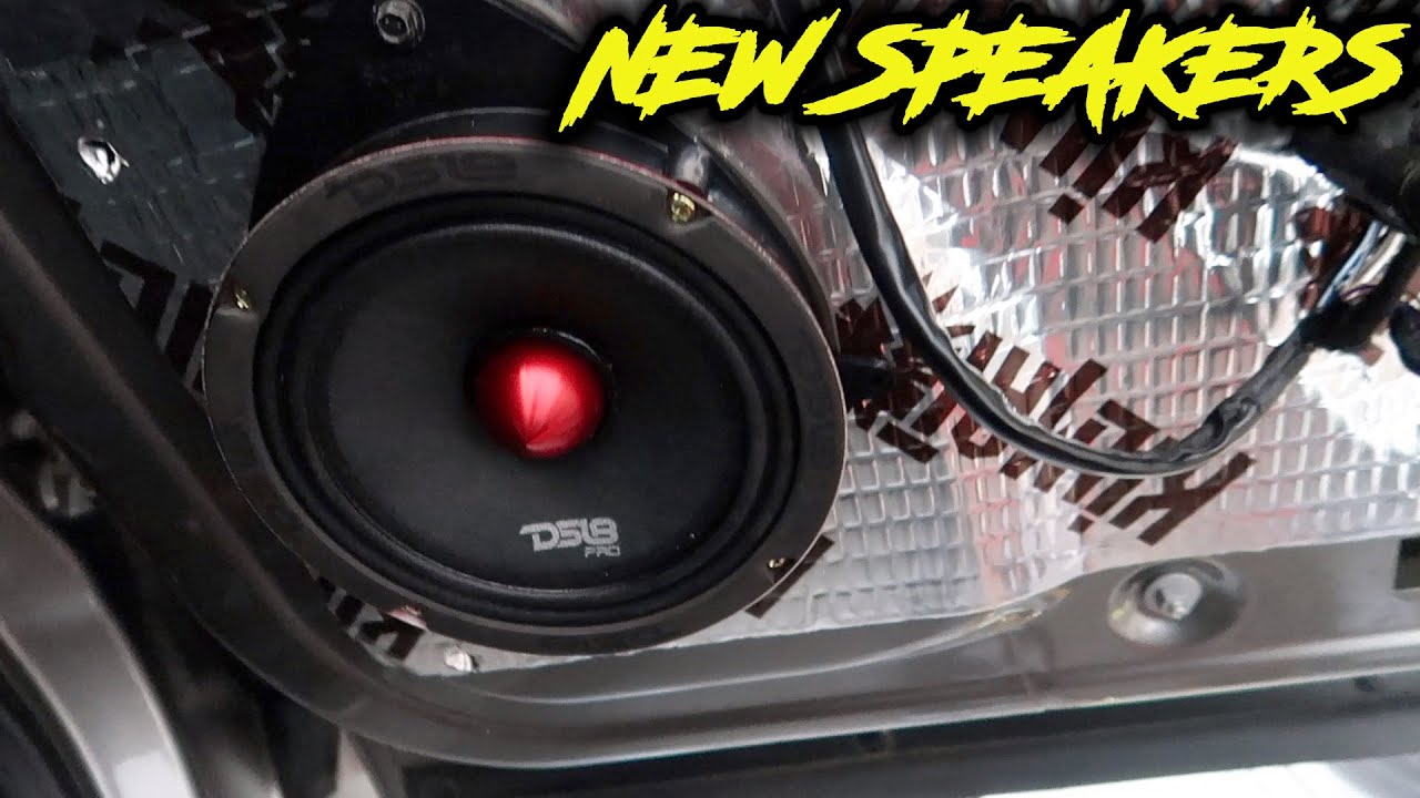 INSTALLING DS18 DOOR SPEAKERS ON MY SILVERADO!!! - YouTube