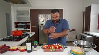 Making roast veg pasta (with penne) - for a main meal or a side dish for a braai!