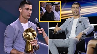 CRISTIANO RONALDO says Saudi Pro League better than Ligue 1 |Ronaldo full speech Globe Soccer Awards