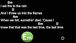 Set Fire To The Rain - Adele - Chords