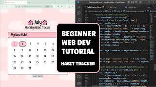 [Part 2/2] Beginner Kawaii Habit Tracker Web Dev HTML CSS Javascript Tutorial