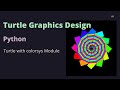 Amazing Turtle Graphics Design Python | turtle with colorsys Module 🔥🔥