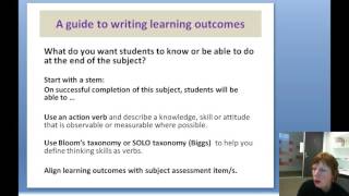 Constructive Alignment & Learning Outcomes
