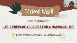 Webinar kolaborasi: “Let’s, prepare yourself for a marriage life”