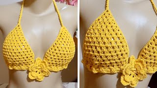 CROCHET FLOWER BIKINI | Step by Step