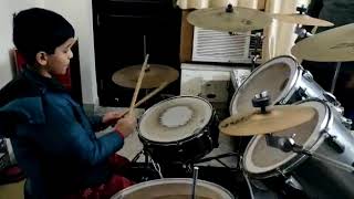 Idhaant's videos - Father and son drums lesson