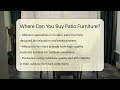 where can you buy patio furniture style your decor