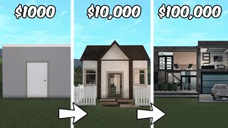 Building a HOUSE in BLOXBURG with $1000, $10,000 and $100,000
