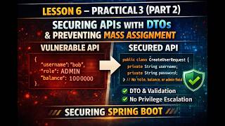 Lesson 6 – Practical 3 (Part 2) | Securing APIs with DTO & Preventing Mass Assignment in Spring Boot
