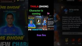 MS Dhoni character in free fire 🔥.   MS Dhoni come with THALA name of free fire.