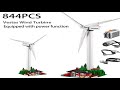 844pcs creative series vestas wind turbine building blocks electric windmill generator mod