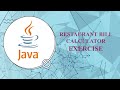 Restaurant Bill Calculator Java Code Exercise